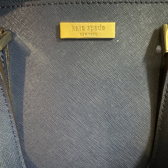 Navy Kate Spade purse with matching wallet - Picture 3 of 3